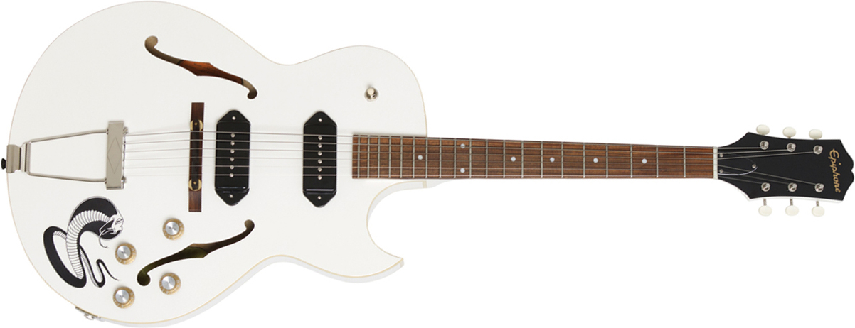 Epiphone George Thorogood Es-125tdc White Fang 2p90 Ht Pf - Bone White - Semi-hollow electric guitar - Main picture
