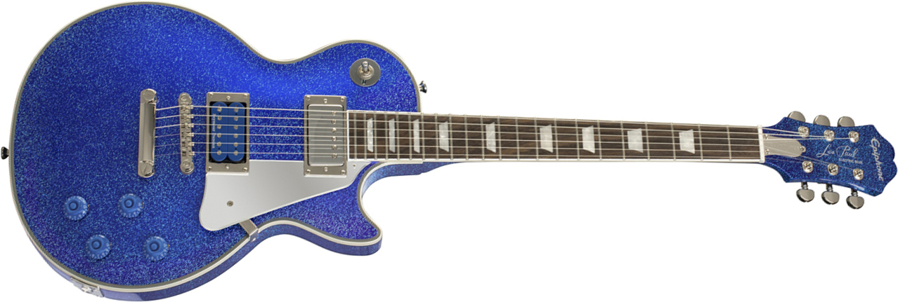 Epiphone Tommy Thayer Les Paul Electric Blue Outfit Signature 2h Ht Lau - Blue - Single cut electric guitar - Main picture