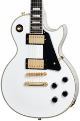 Single cut electric guitar Epiphone Inspired By Gibson Les Paul Custom - Alpine white