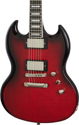 Double cut electric guitar Epiphone Modern Prophecy SG - Red tiger aged 