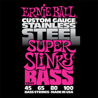 Ernie Ball Jeu De 4 Cordes Bass (4) 2844 Custom Gauge Stainless Steel Super Slinky 45-100 - Electric bass strings - Variation 2