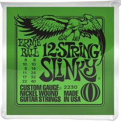 Electric guitar strings Ernie ball Electric (12) 2230 Slinky 8-22 + 8-40 - 12-string set