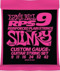 Electric guitar strings Ernie ball Electric (6) 2239 RPS-9 Super Slinky  9-42 - Set of strings