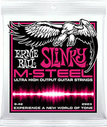 Electric guitar strings Ernie ball Electric (6) 2923 M-Steel Super Slinky 9-42 - Set of strings