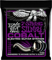 Electric guitar strings Ernie ball Electric (7) 2729 Cobalt Power Slinky 11-58 - 7-string set