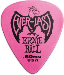 Guitar pick Ernie ball Everlast Pack of 12 Pink 0,60mm