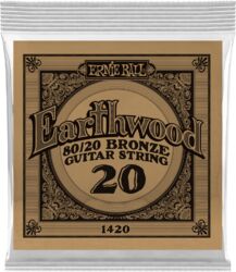 Acoustic guitar strings Ernie ball Folk (1) Earthwood 80/20 Bronze 020 - String by unit