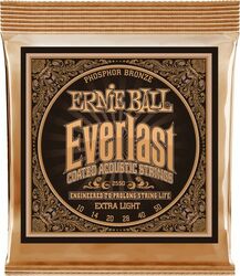 Acoustic guitar strings Ernie ball Folk (6) 3150 Everlast Coated Phosphor Bronze 10-50 - Set of strings