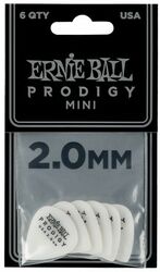 Guitar pick Ernie ball Mediators prodigy blanc mini 2mm (X6)