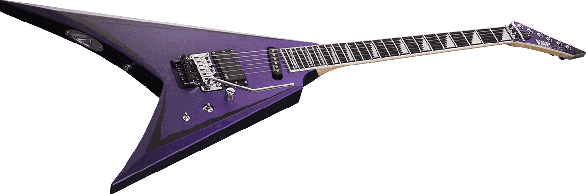 Esp Alexi Laiho Ripped Signature 2h Fr Eb - Purple Fade W/ Pinstripes - Metal electric guitar - Variation 1