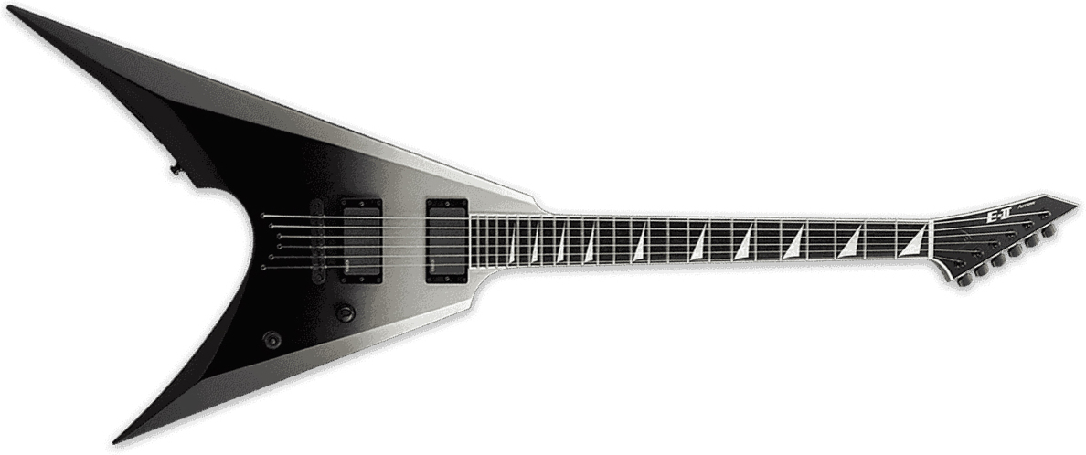 Esp E-ii Arrow Nt Jap 2h Emg Ht Eb - Black Silver Fade - Metal electric guitar - Main picture