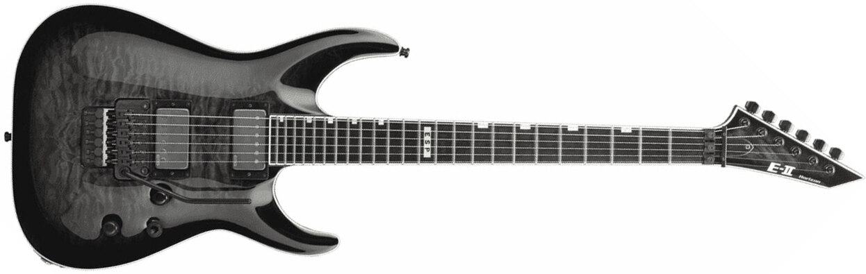 Esp E-ii Horizon Fr-ii Hh Emg Fr Eb - See Thru Black - Str shape electric guitar - Main picture