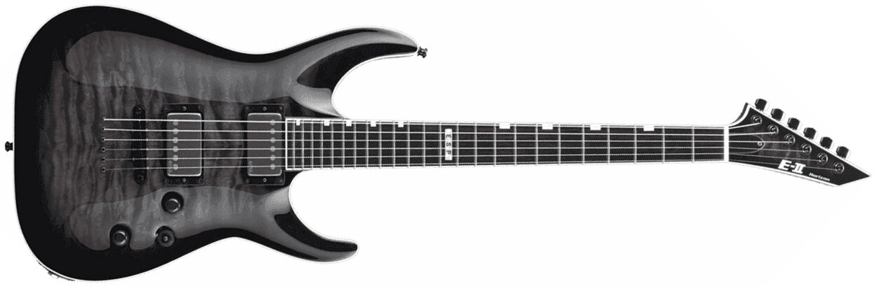 Esp E-ii Horizon Nt-ii Hh Emg Eb - See Thru Black - Str shape electric guitar - Main picture