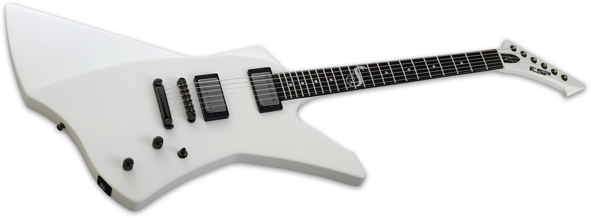 Esp Custom Shop James Hetfield Snakebyte Japon Signature Hh Emg Eb - Snow White - Metal electric guitar - Variation 1