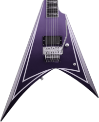 Metal electric guitar Esp Alexi Laiho Hexed Signature - Purple fade satin w/ ripped pinstripes