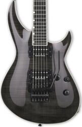Str shape electric guitar Esp E-II Horizon-III - See thru black