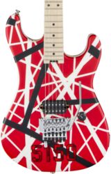 Str shape electric guitar Evh                            Striped Series 5150 - Red black & white stripes