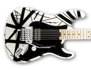 Evh Striped Series - White With Black Stripes - Str shape electric guitar - Variation 2