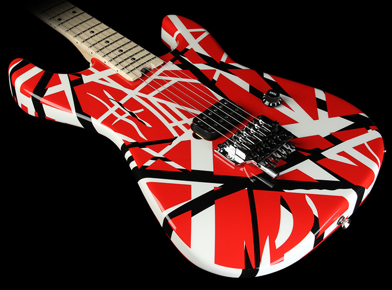 Evh Striped Series - Red With Black Stripes - Str shape electric guitar - Variation 6