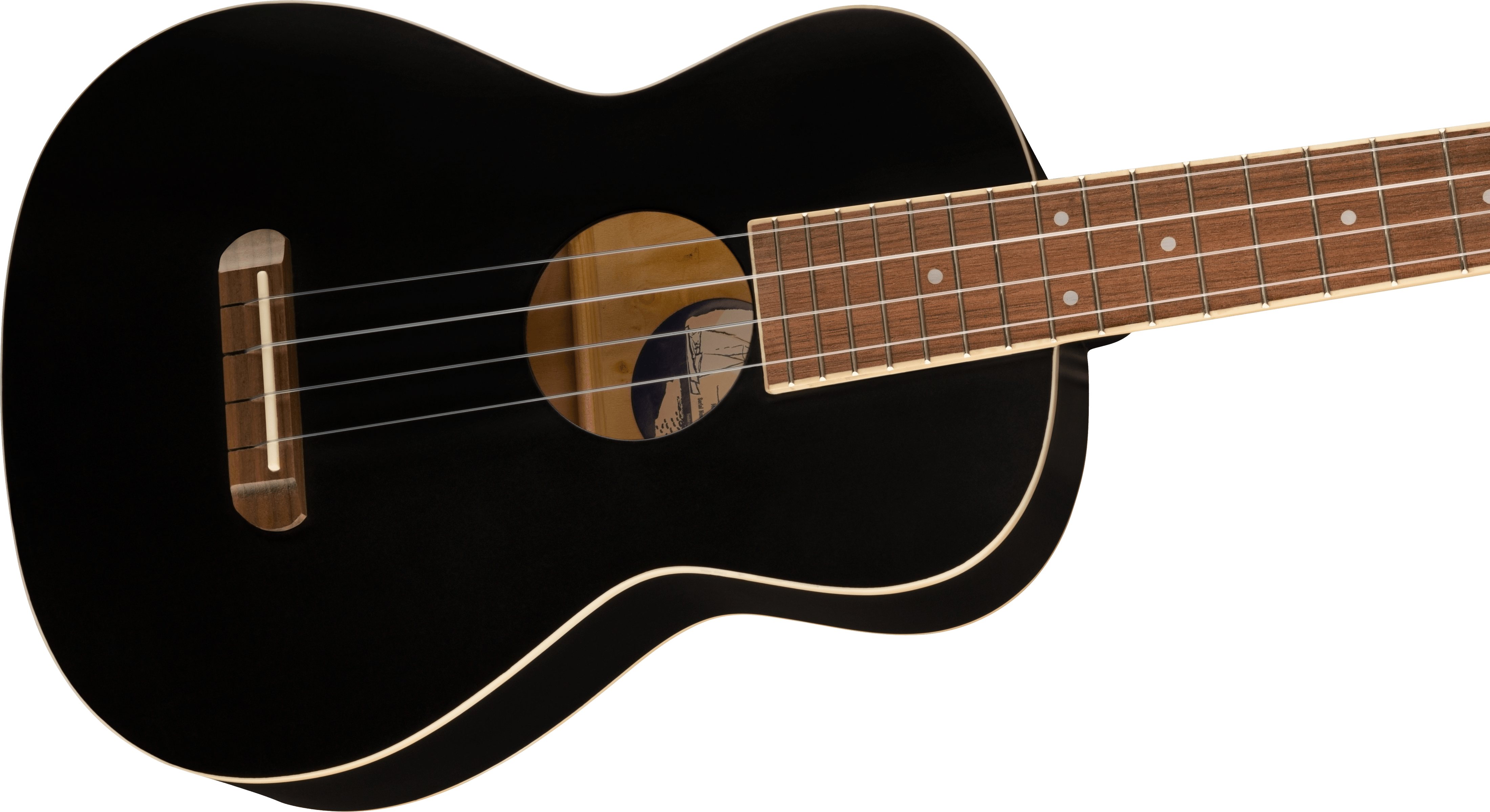 Fender Avalon Tenor Wal - Black - Ukulele - Variation 2