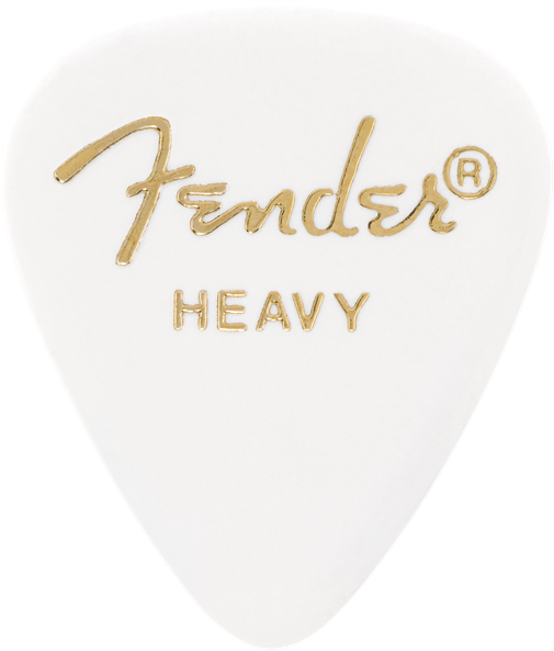 Fender 351 Classic Celluloid Heavy White - Guitar pick - Main picture