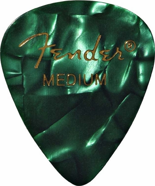 Fender 351 Shape Premium Medium Green Moto - Guitar pick - Main picture