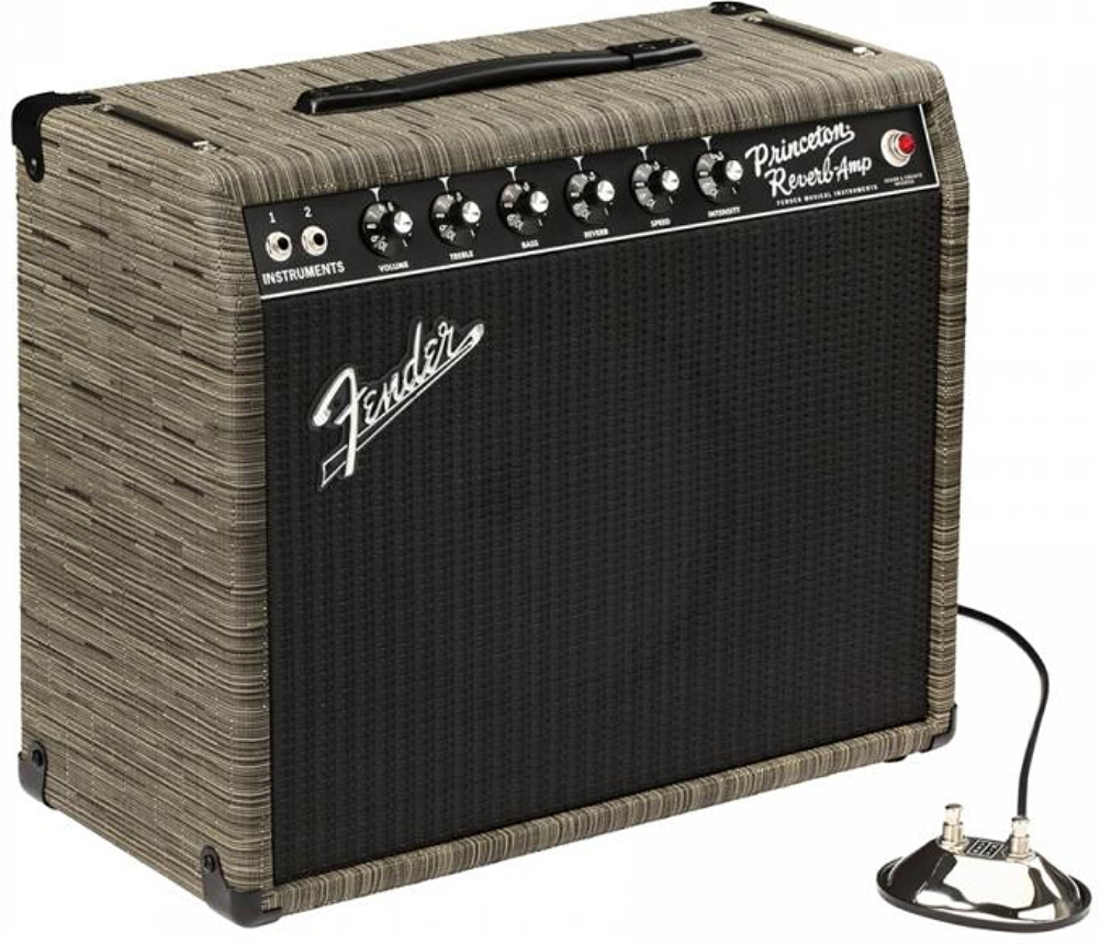 Fender 65 Princeton Reverb Fsr Ltd 15w 1x12 Celestion Creamback Chilewich Charcoal - Electric guitar combo amp - Main picture