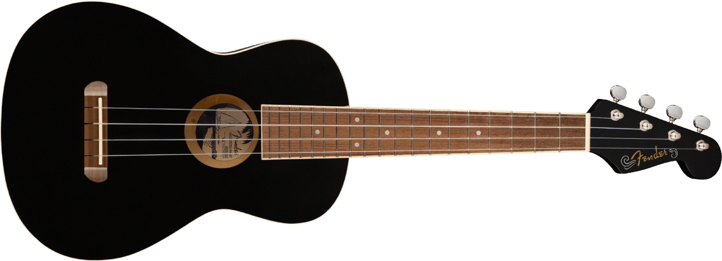 Fender Avalon Tenor Wal - Black - Ukulele - Main picture