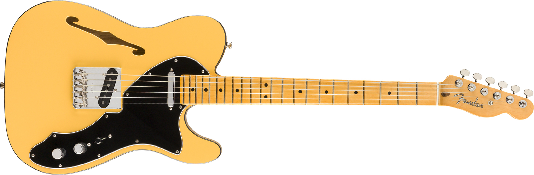 Fender Britt Daniel Tele Thinline Signature Ss Mn - Amarillo Gold - Semi-hollow electric guitar - Main picture