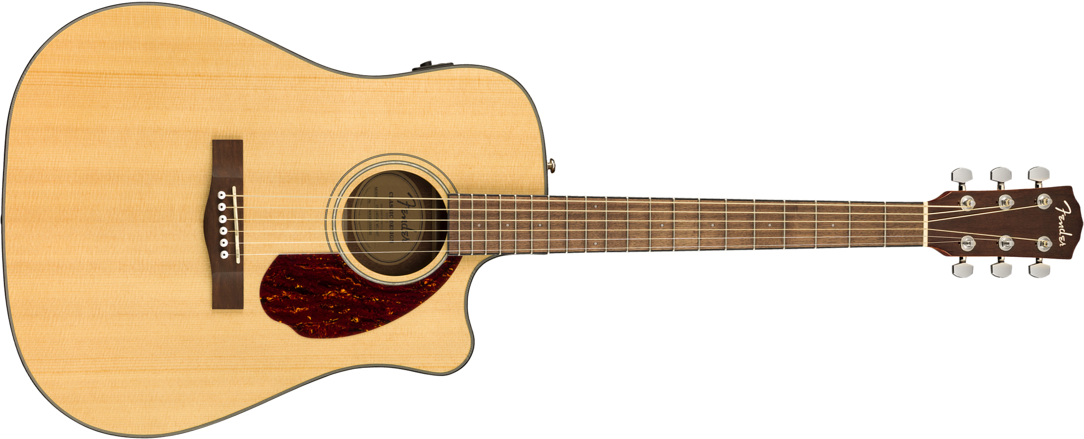 Fender Cd-140sce Classic Design Dreadnought Cw Epicea Ovangkol Wal +etui - Natural - Electro acoustic guitar - Main picture