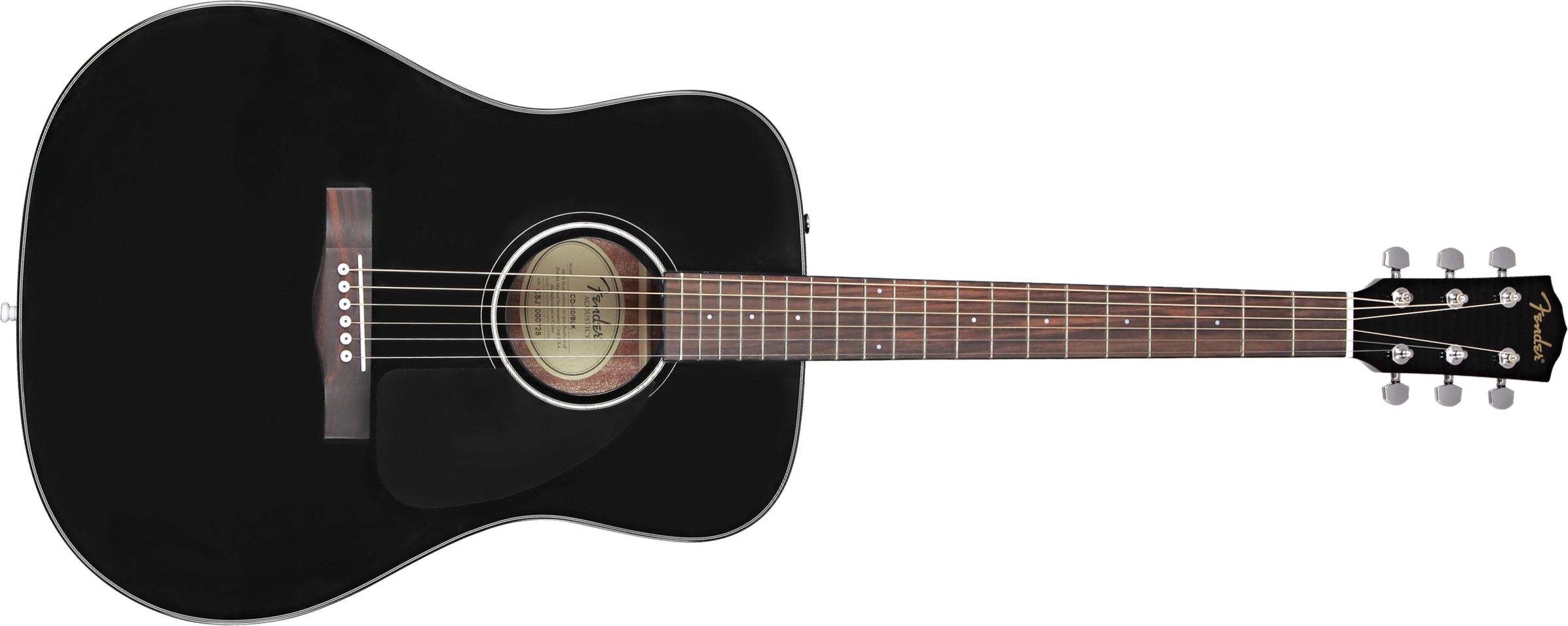Fender Cd-60 Dreadnought V3 2020 Epicea Acajou Wal - Black - Acoustic guitar & electro - Main picture
