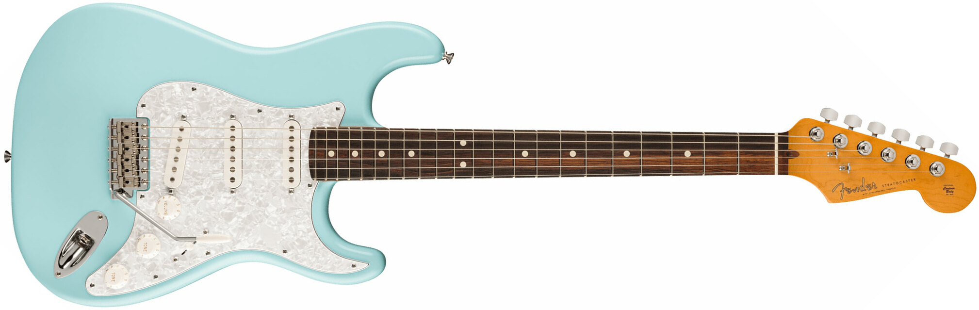 Fender Cory Wong Strat Ltd Signature Usa Stss Trem Rw - Daphne Blue - Str shape electric guitar - Main picture