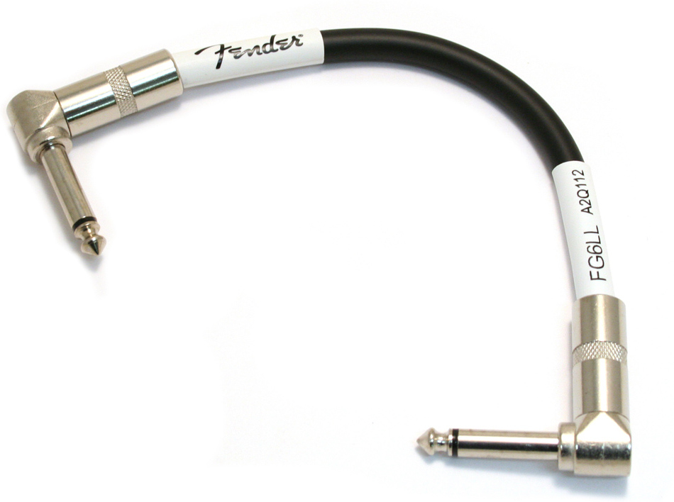 Fender Custom Shop Instrument Patch Cable Angle Angle 6inch Black - Cable - Main picture