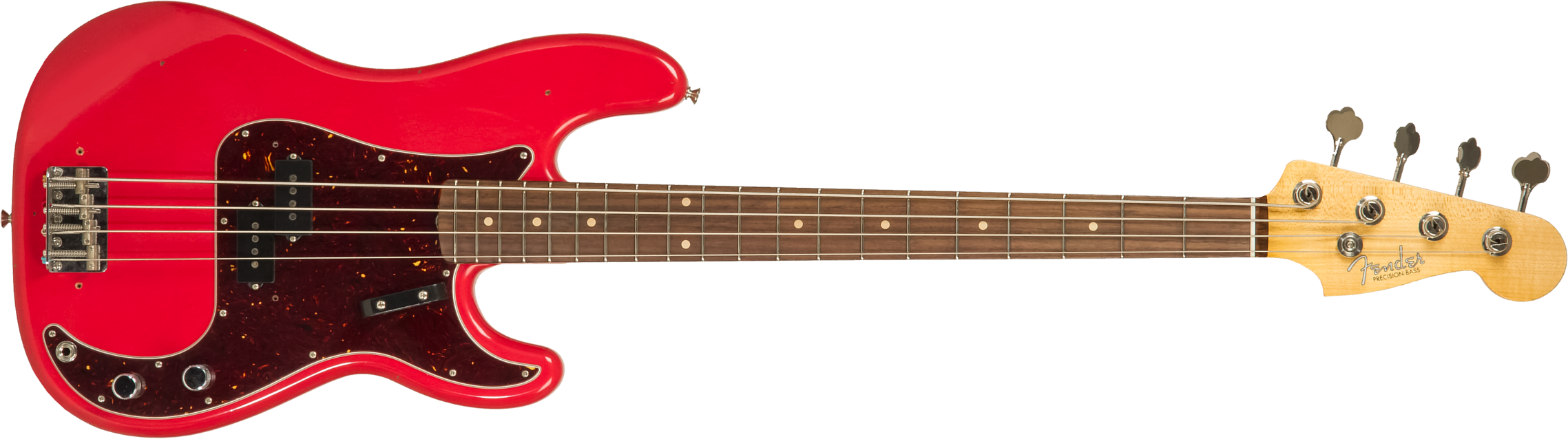 Fender Custom Shop Precision Bass 1962 Rw #r126357 - Journeyman Relic Fiesta Red - Solid body electric bass - Main picture