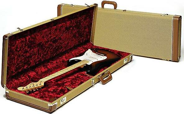 Fender G&g Deluxe Hardshell Guitar Case Strat/tele Tweed/red Poodle - Electric guitar case - Main picture
