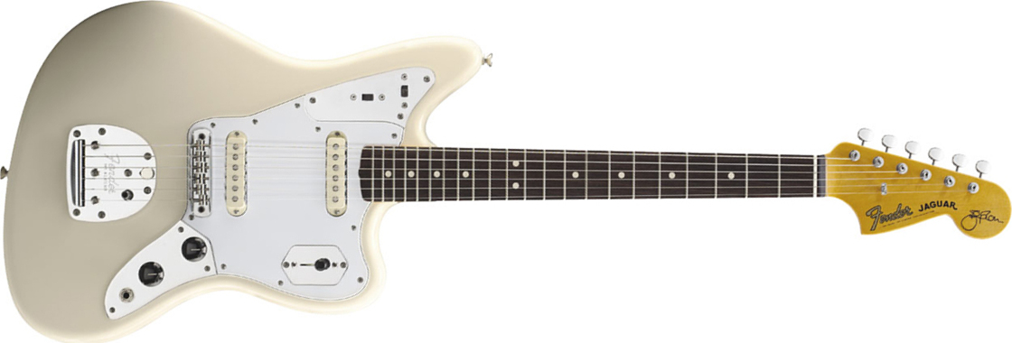 Fender Jaguar Johnny Marr Artist Usa Rw 2016 - Olympic White - Retro rock electric guitar - Main picture