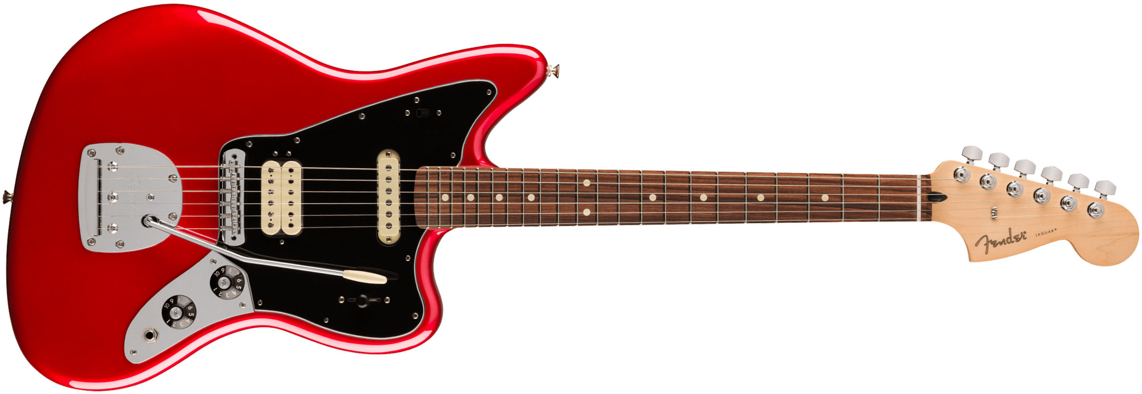 Fender Jaguar Player Mex 2023 Hs Trem Pf - Candy Apple Red - Retro rock electric guitar - Main picture