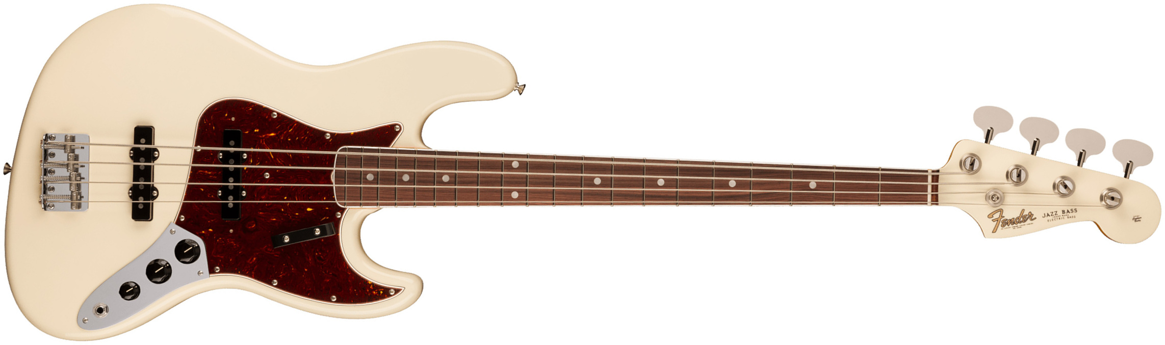 Fender Jazz Bass 1966 American Vintage Ii Usa Rw - Olympic White - Solid body electric bass - Main picture