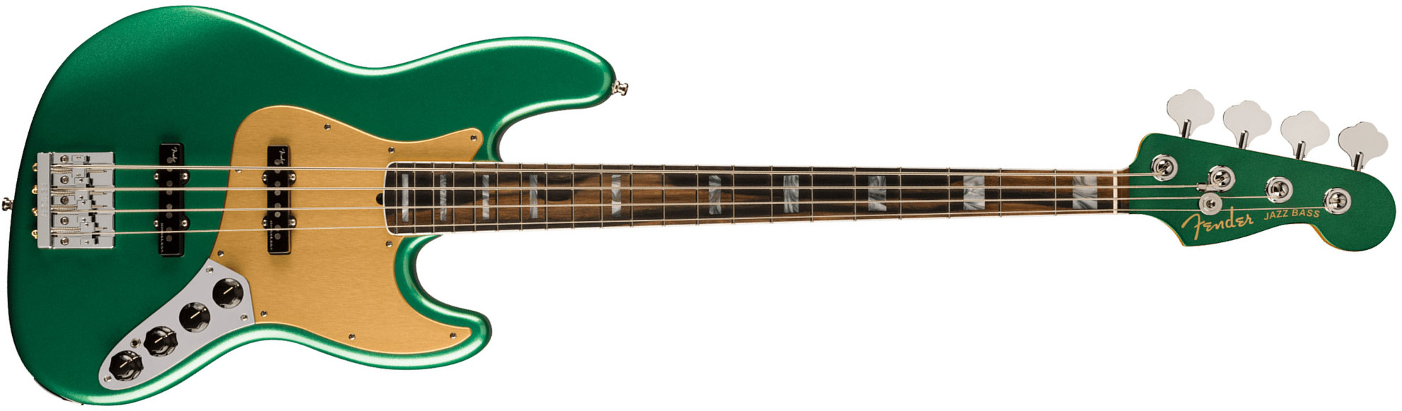 Fender Jazz Bass American Ultra Ltd Usa Active Eb - Mystic Pine Green - Solid body electric bass - Main picture