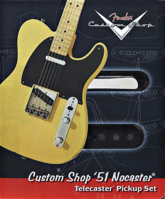 Fender Jeu Tele Nocaster Custom Shop 51 Chrome And Black 2 Pieces - - Electric guitar pickup - Main picture
