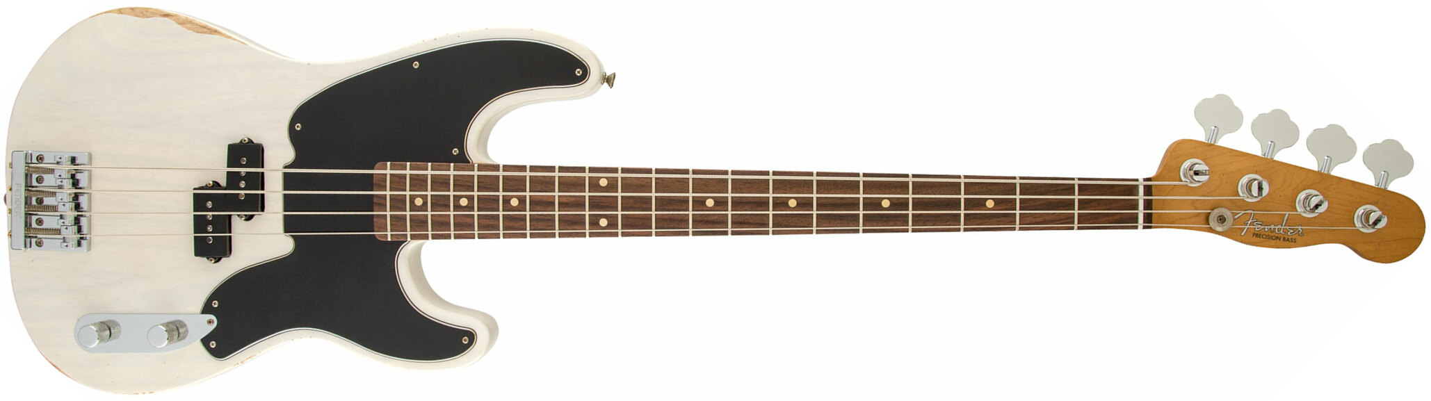 Fender Mike Dirnt Precision Bass Mex Signature Rw - White Blonde - Solid body electric bass - Main picture