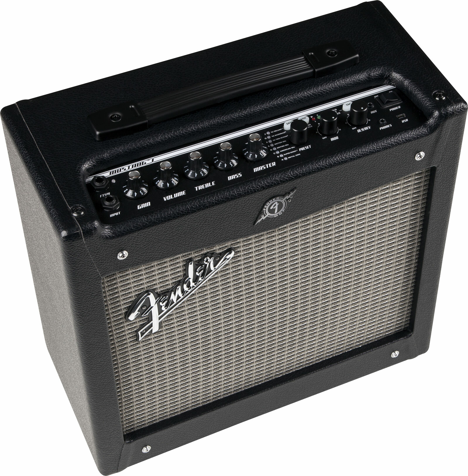 Fender Mustang I V2 20w 1x8 Black - Electric guitar combo amp - Main picture
