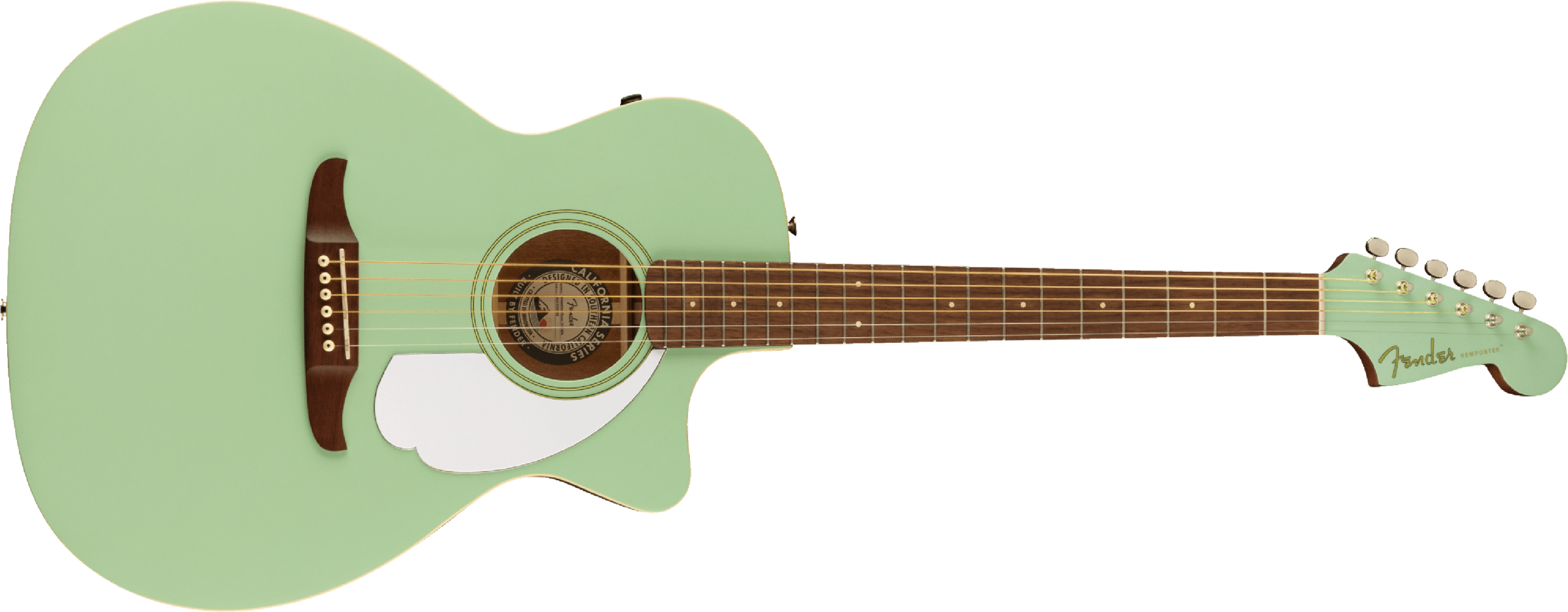 Fender Newport Player Cw Epicea Sapelle - Surf Green - Electro acoustic guitar - Main picture