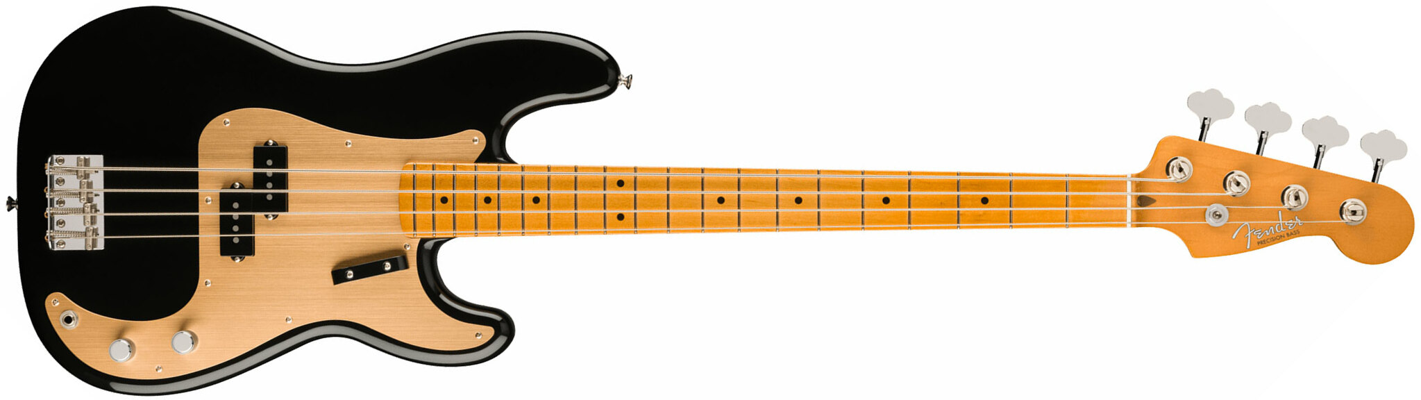 Fender Precision Bass 50s Vintera Ii Mex Mn - Black - Solid body electric bass - Main picture