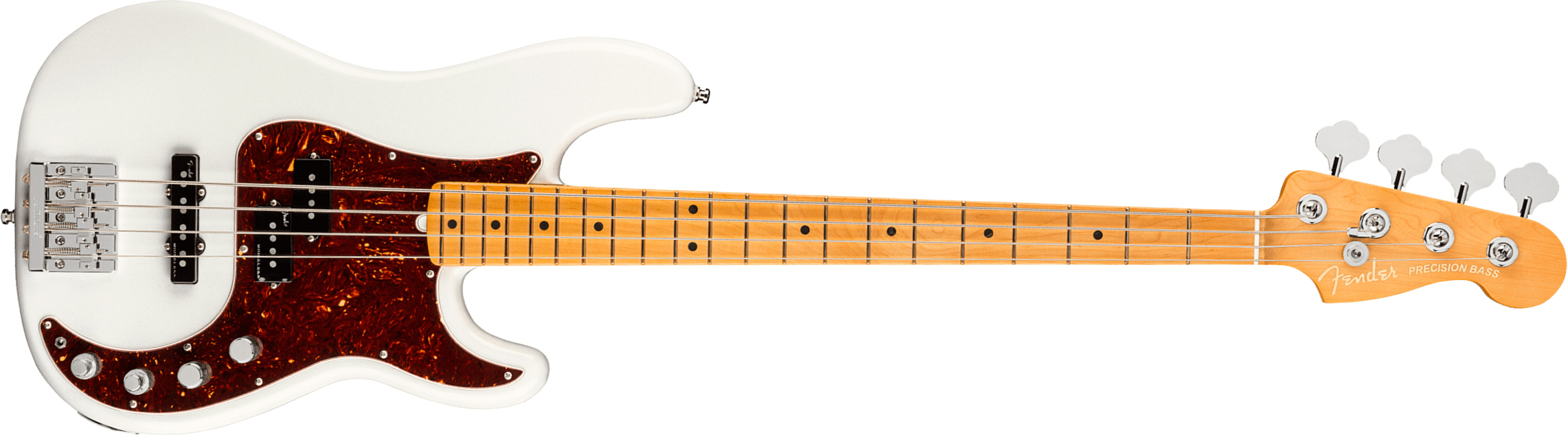 Fender Precision Bass American Ultra 2019 Usa Mn - Arctic Pearl - Solid body electric bass - Main picture
