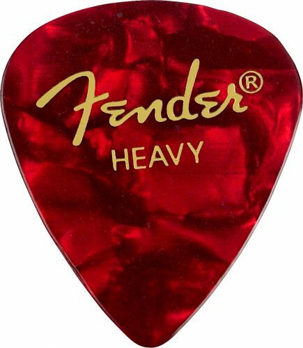 Fender Premium Celluloid 351 Heavy Red Moto - Guitar pick - Main picture