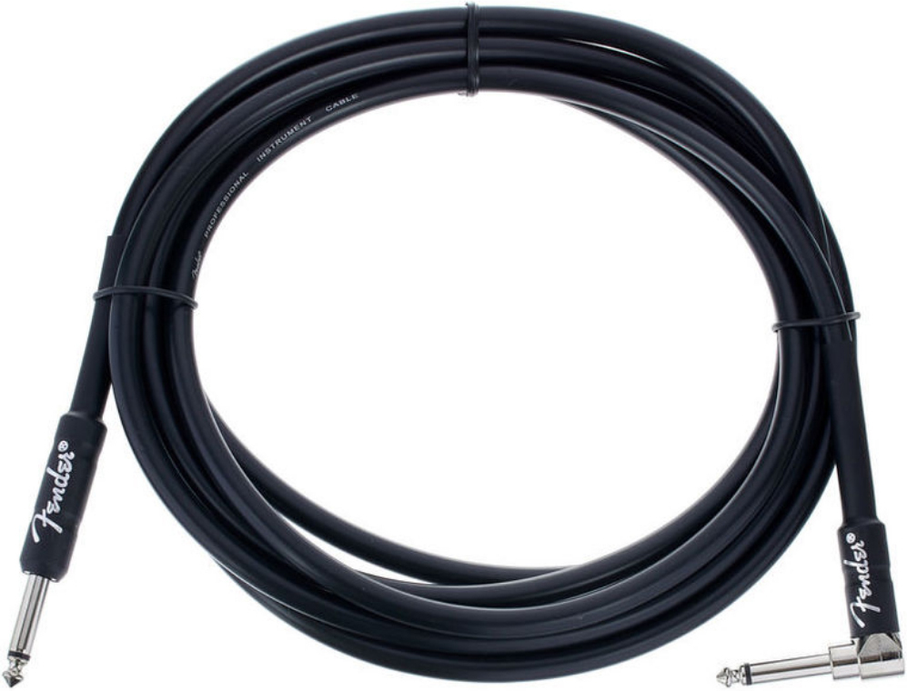 Fender Professional Instrument Cable Droit/coude 10ft Black - Cable - Main picture