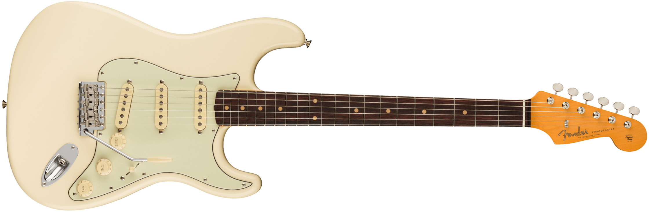 Fender Strat 1961 American Vintage Ii Usa 3s Trem Rw - Olympic White - Str shape electric guitar - Main picture