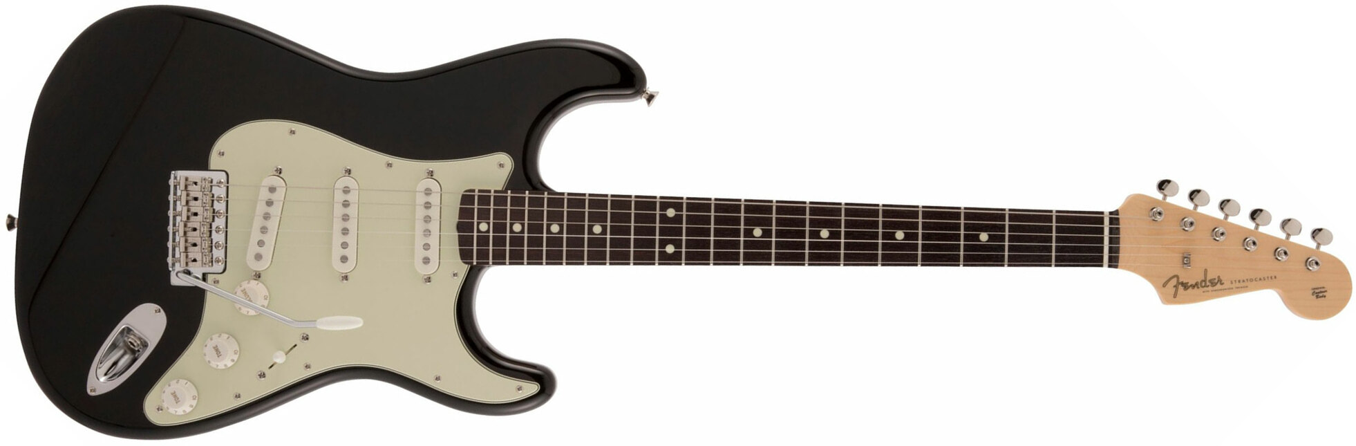 Fender Strat Traditional Ii 60s Mij Jap 3s Trem Rw - Black - Str shape electric guitar - Main picture