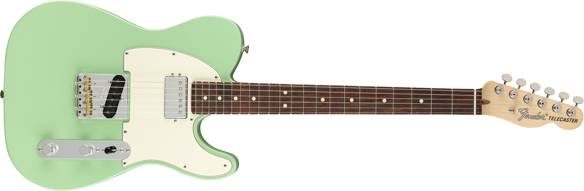 Fender Tele American Performer Hum Usa Sh Rw - Satin Surf Green - Tel shape electric guitar - Main picture